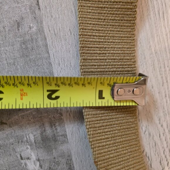 Vintage Torino Leather & Canvas Belt With Brass Buckle Size 42 - Picture 8 of 8